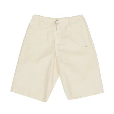 Jil Sander Ivory Cotton Bermuda Shorts In Neutral