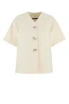 Jil Sander Women Ivory Cotton Jacket
