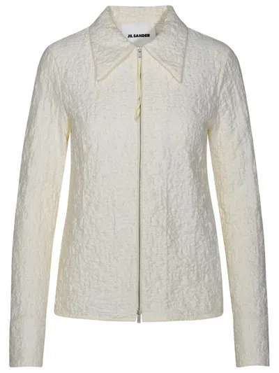 Jil Sander Ivory Cotton Jacket In Neutral