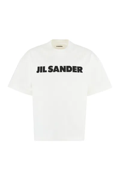 JIL SANDER JIL SANDER IVORY COTTON OVERSIZE T-SHIRT