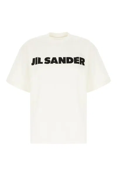 Jil Sander Ivory Cotton Oversize T-shirt