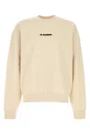 Jil Sander Ivory Cotton Sweatshirt In Neutral