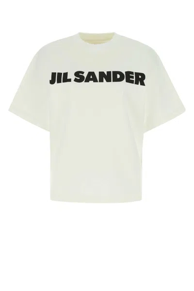 Jil Sander Ivory Cotton T-shirt In 102