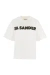 Jil Sander Light Grey Oversized T-shirt With Logo Print Women In White