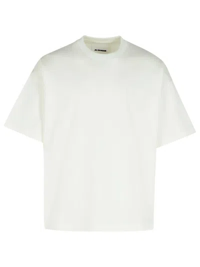 Jil Sander Ivory Cotton T-shirt Men In Neutral