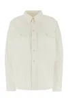 Jil Sander Oversize Cotton Denim Shirt With Patch Pockets In 102
