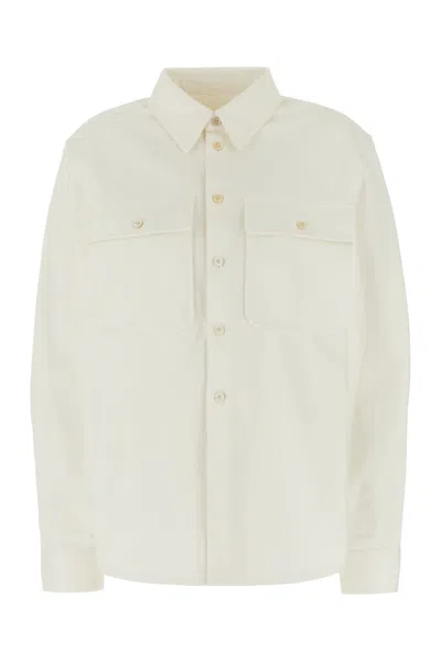 Jil Sander Ivory Denim Oversize Shirt In 102