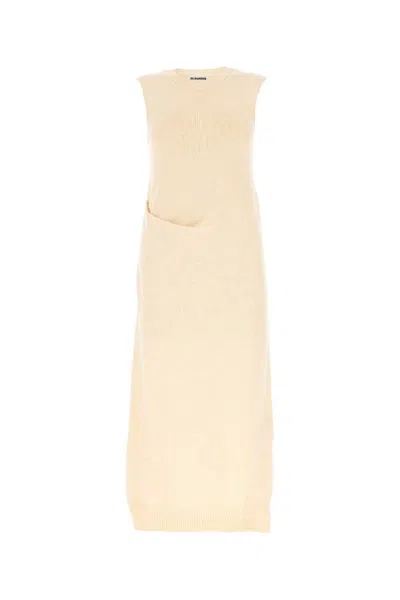 JIL SANDER IVORY JAPANESE COTTON DRESS