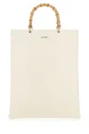 Jil Sander Crocodile-effect Leather Tote In White