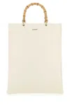 Jil Sander Crocodile-effect Leather Tote In White