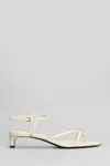 Jil Sander 45 Leather Sandals In Beige