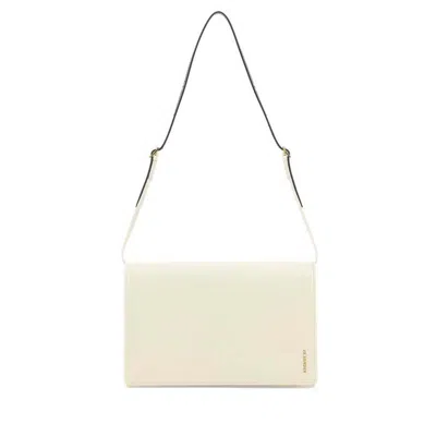 Jil Sander Ivory Leather Small File Shoulder Bag Eggshell Borse A Mano In White