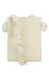 Jil Sander Woman Ivory Leather Tangle Shoulder Bag
