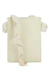 Jil Sander Woman Ivory Leather Tangle Shoulder Bag In Eggshell