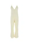 Jil Sander Ivory Satin Jumpsuit In White