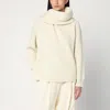 Jil Sander Ivory Sweater In Wool With Scarf