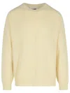 Jil Sander Wool Blend Crew Neck Sweater In Neutral
