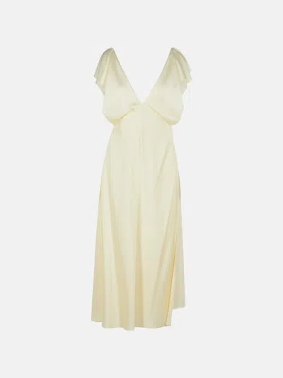 Jil Sander Ivory Viscose Blend Dress