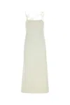 Jil Sander Ivory Viscose Blend Dress In White