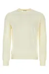 Jil Sander Perforated Crew Neck Sweater In Neutral