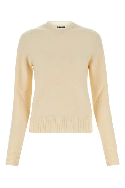 JIL SANDER IVORY WOOL SWEATER