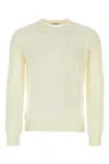 Jil Sander Perforated Crew Neck Sweater In Neutral