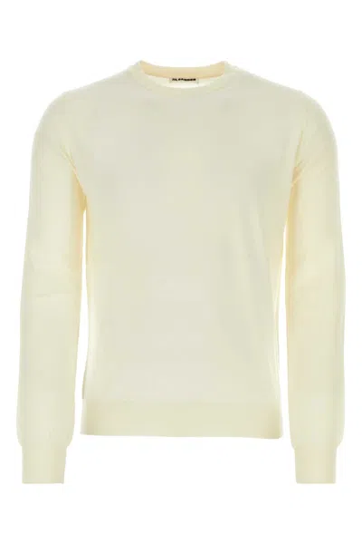 JIL SANDER IVORY WOOL SWEATER