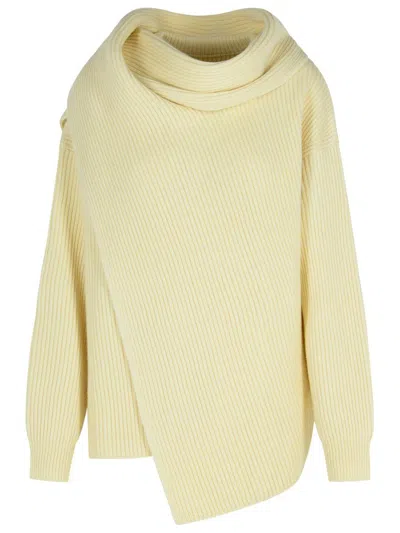 Jil Sander Ivory Wool Sweater