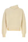 Jil Sander Men Ivory Wool Sweater In White