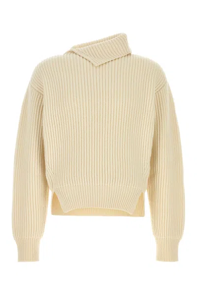 Jil Sander Ivory Wool Sweater In Neutral
