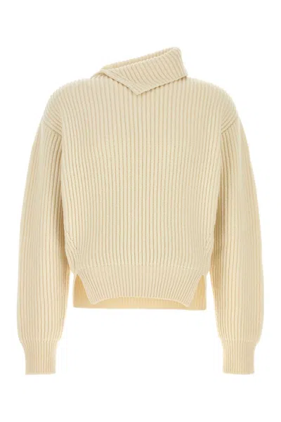 JIL SANDER IVORY WOOL SWEATER