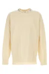 Jil Sander Wool Sweater Featuring Embellished Neckline In Yellow