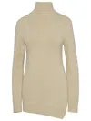 Jil Sander Ivory Yack Blend Turtleneck Sweater In Cream