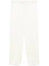 Jil Sander Concealed Fastening Trousers In White
