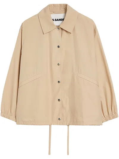 JIL SANDER W BLOUSON 01,J04AM0001.J45026 236 DARK SAND