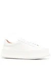 Jil Sander Woman Sneakers Ivory Size 10 Soft Leather In White
