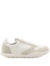 Jil Sander Women White Leather And Suede Moon Sneakers In Gray