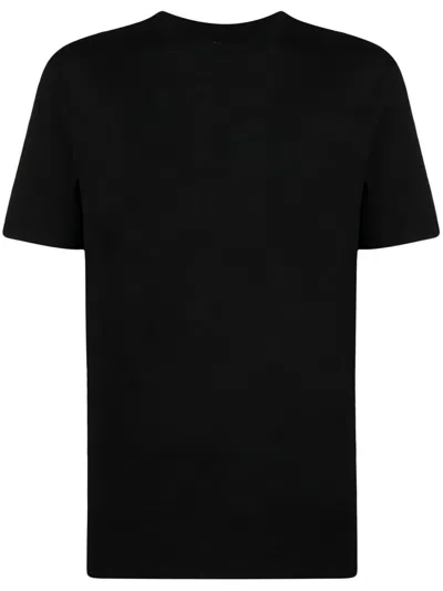 JIL SANDER CREW NECK T-SHIRT WITH SEASONAL PRINT ON THE BACK,J22GC0189.J46219 001 BLACK