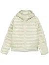 Jil Sander Hooded Puffer Jacket In Green