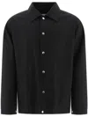 Jil Sander Black Shirt-jacket With Logo In Black