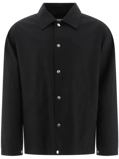 JIL SANDER LOGO-PRINT SHIRT JACKET