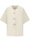 Jil Sander Women Ivory Cotton Jacket In Beige