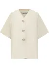 Jil Sander Women Ivory Cotton Jacket In Beige