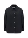 Jil Sander Women Black Cotton Windbreaker In Black