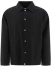 Jil Sander Black Shirt-jacket With Logo In Black