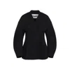 Jil Sander V-neck Wool Wrap Jacket In Black