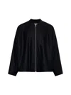 Jil Sander Zip-up Long-sleeved Bomber Jacket In Black