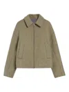 Jil Sander Wool Gabardine Padded Blouson In Brown