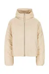 Jil Sander Cream Nylon Blend Down Jacket In Brown