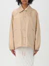 Jil Sander Boxy Light Cotton Jacket In Beige